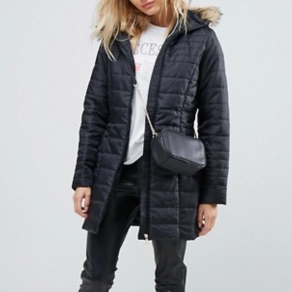 Vero Moda Jackets & Blazers - Padded Parka with Faux Fur Hood